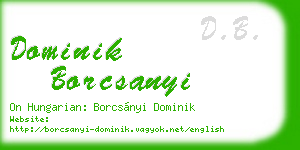 dominik borcsanyi business card