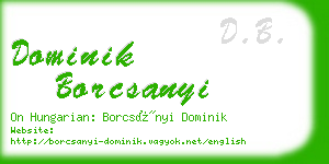 dominik borcsanyi business card